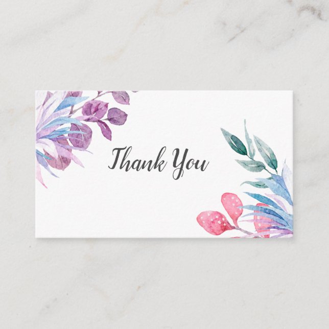 Personalised Funeral Thank You Note Enclosure Card (Front)