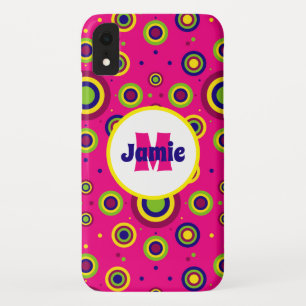 Personalised Funky Circles Pattern iPhone XR Case