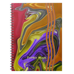 Personalised Funky Liquid Wave Abstract Notebook