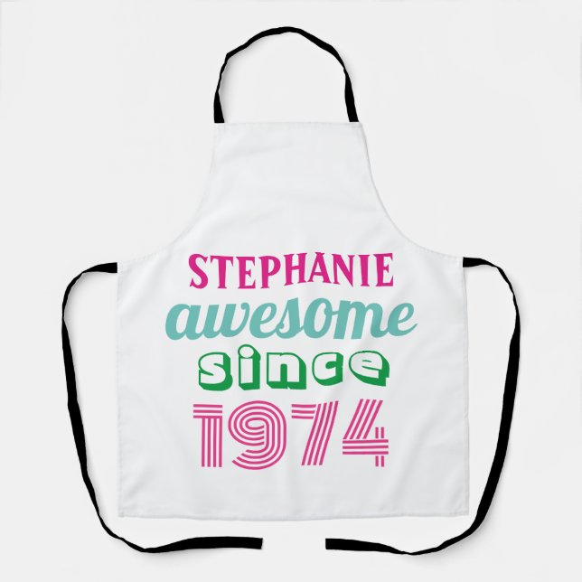 Personalised funny 50th birthday quote  apron (Front)