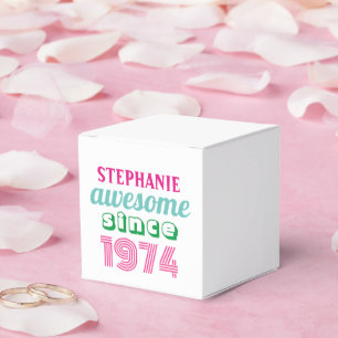 Personalised funny 50th birthday quote  favour box