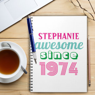 Personalised funny 50th birthday quote  notebook