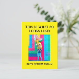 Personalised Funny 50th Milestone Birthday Postcard