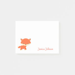 Personalised Funny Animal Fox Kid notepad