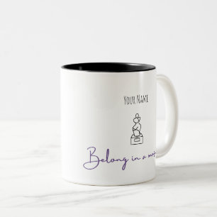 Personalised Funny Art Lover Gift for Her Him Two-Tone Coffee Mug