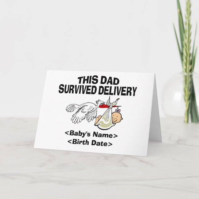 Personalised Funny Baby Girl Announcement Cards (Front)