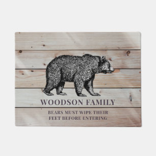 Personalised Funny Bear Doormat