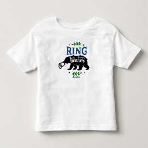 Personalised Funny Bear Ring Bearer Toddler T-Shirt