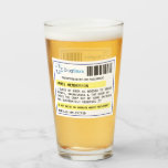Personalised funny beer/cider prescription glass<br><div class="desc">Custom prescription beer pint glasses are a hilarious and unique gift idea for beer lovers who appreciate humour with their favourite drink. This fully customisable pint glass features a playful prescription label design where every detail, including the name, prescription note, and instructions, can be personalised for the recipient. With its...</div>