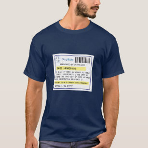 Personalised funny beer prescription t-shirt