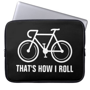 Personalised funny bicycle logo Neoprene 15 inch Laptop Sleeve
