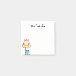 Personalised// Funny Bird Drawing Post-it Notes