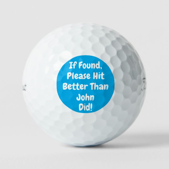 personalised funny blue golf balls (Front)