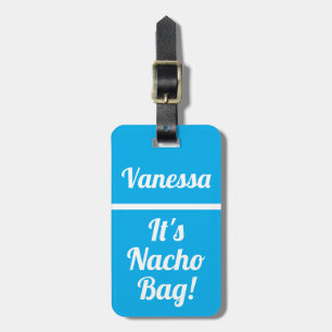 Personalised Funny Blue Luggage Tag