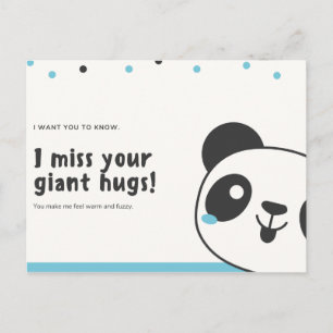 Personalised - Funny Blue Panda Postcard
