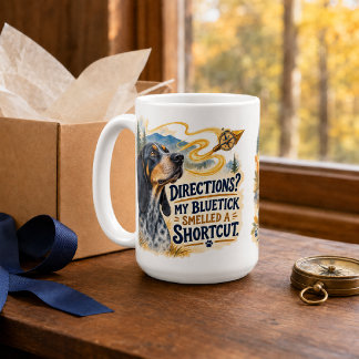 Personalised Funny Bluetick Coonhound Coffee Mug