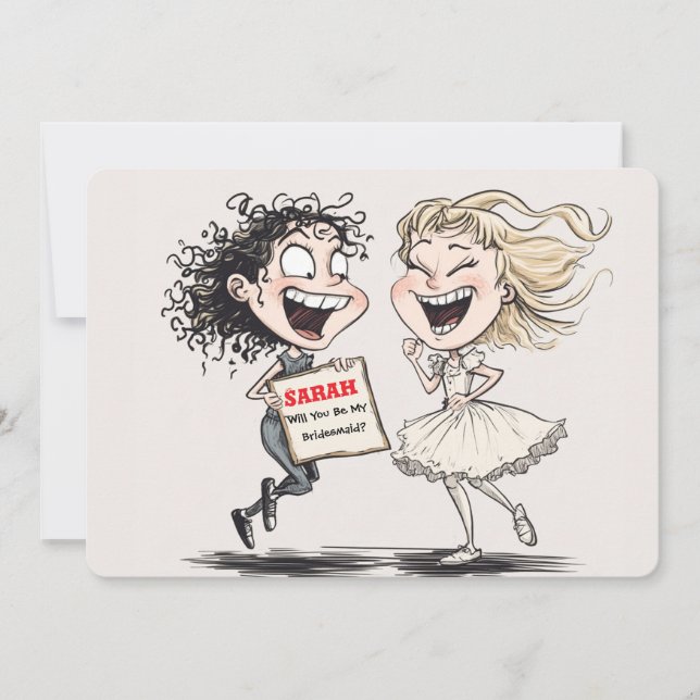 Personalised Funny Bridesmaid Proposal Card (Front)