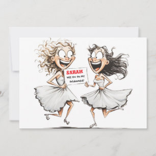 Personalised Funny Bridesmaid Proposal Card