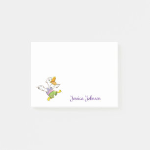 Personalised Funny Cartoon Flying Duck notepad