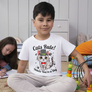Personalised Funny Cat Pet Animal Quote Cute Boys T-Shirt