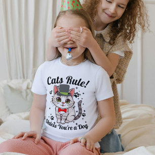 Personalised Funny Cat Pet Animal Quote Cute Girls T-Shirt