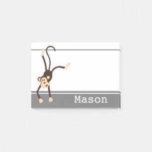 Personalised Funny Cheeky Monkey Post-it Notes