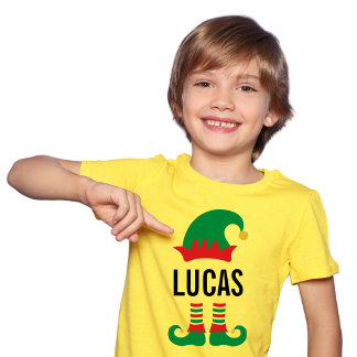 Personalised Funny Christmas Elf T-Shirt