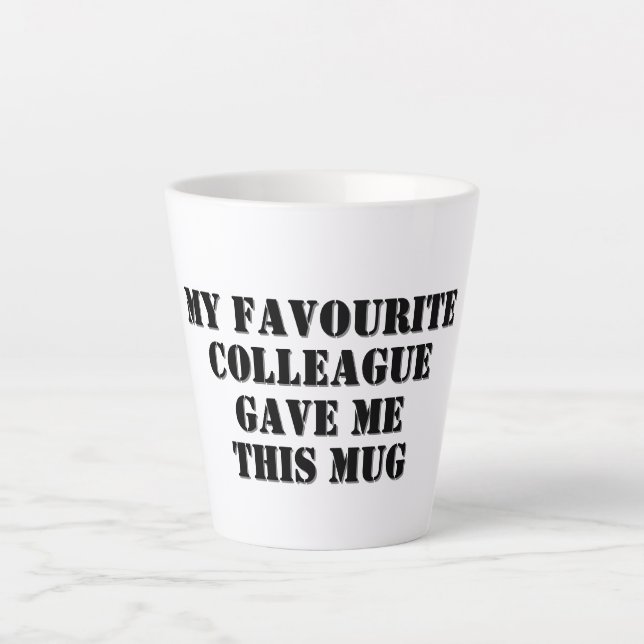 Personalised Funny Colleague Gift Secret Santa Latte Mug (Front)