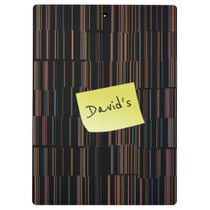 Personalised Funny Cool Multicolored Striped Clipboard