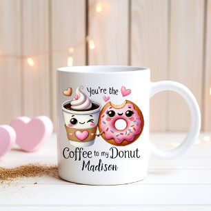 Personalised Funny Couples - Coffee to my doughnut Coffee Mug