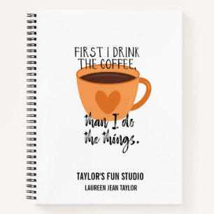 Personalised Funny Cup of Coffee Journal