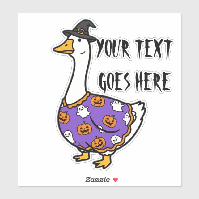 Personalised Funny Custom Text Silly Witch Goose (Sheet)