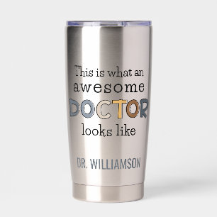 Personalised Funny Doctor Gifts Awesome Doctor Insulated Tumbler