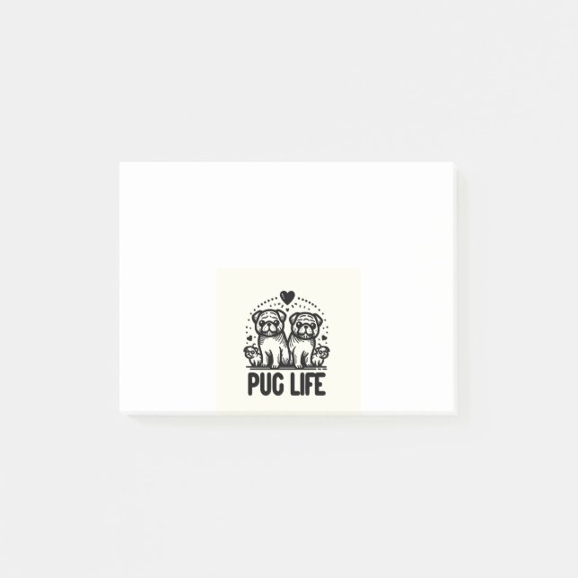 Personalised Funny Dog Cartoon Post-it Notes (Front)