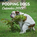 Personalised Funny Dogs Pooping Calendar 2025<br><div class="desc">Hilarious dogs pooping photographed images calendar of 2025. Perfect for the new year and holidays gifts,  great for dogs and funny animals lovers.</div>