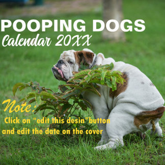 Personalised Funny Dogs Pooping Calendar 2025