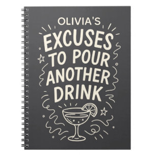Personalised Funny Drinking Adulting Humour To Do Notebook