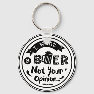 Personalised Funny Drinking Beer Keychain