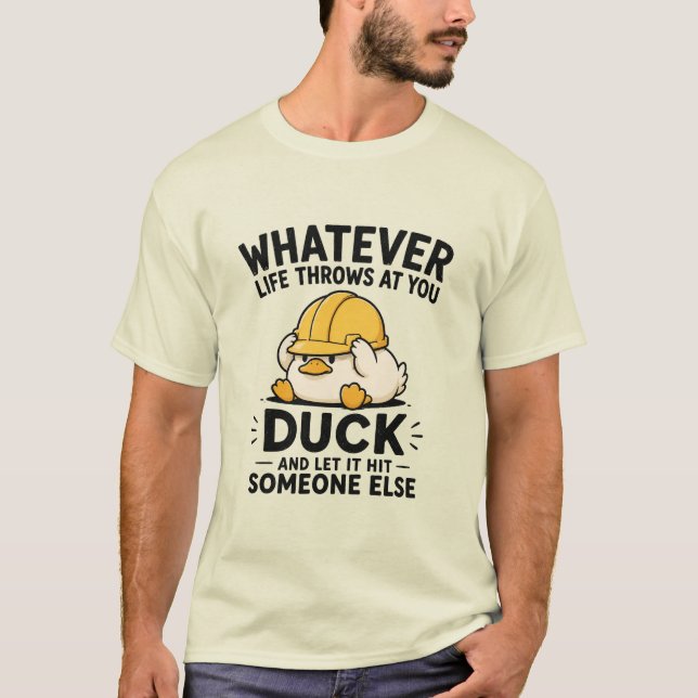 Personalised Funny Duck Mens T-Shirt (Front)