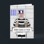Personalised funny face Convict template<br><div class="desc">Just add a photograph of your face and a name or text to our funny convict behind bars template to create a unique humourous gift for friends and family. If you experience difficulty with our template please contact us via our store and we will create it for you. sgb01</div>