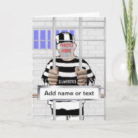 Personalised funny face Convict template