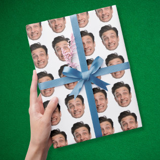 personalised Funny Face Photo Birthday Gift Wrapping Paper