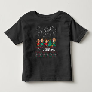 Personalised Funny Face Photo Christmas Elf Family Toddler T-Shirt