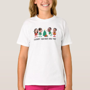 Personalised Funny Face Photo Christmas Elf T-Shirt