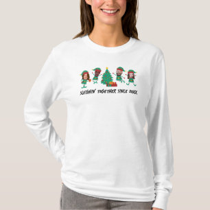 Personalised Funny Face Photo Christmas Elf T-Shirt