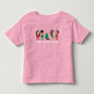 Personalised Funny Face Photo Christmas Elf Toddler T-Shirt