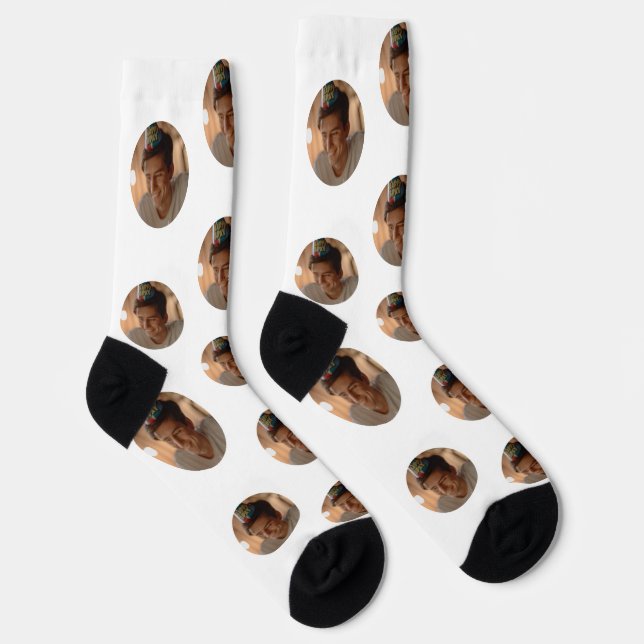 Personalised Funny Face Photo Socks (Right)