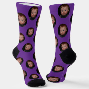 Personalised Funny Face Photo  Socks