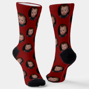 Personalised Funny Face Photo Socks