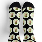 Personalised Funny Face Photo Socks Jet Black